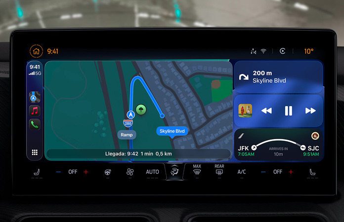 CarPlay en un vehículo en el que destaca su nuevo diseño