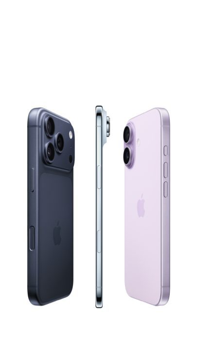 Ein Trio von iPhones.