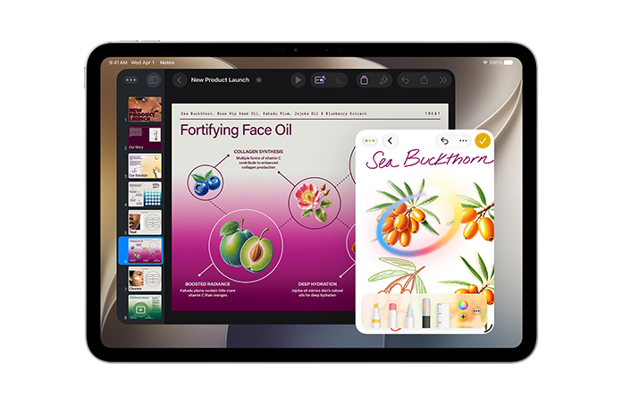 iPad showing Image Wand turning a rough sketch into images